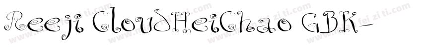 Reeji CloudHeiChao GBK字体转换